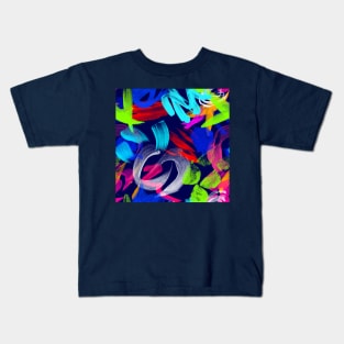 Brush strokes, watercolor splatter Kids T-Shirt